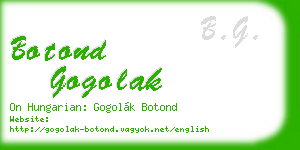 botond gogolak business card