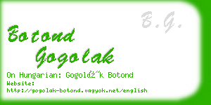 botond gogolak business card